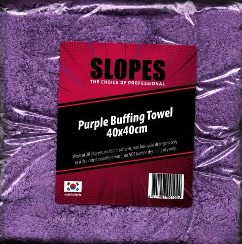 Slopes Purple Buffing Towel 40x40 cm / Cila Silme Bezi