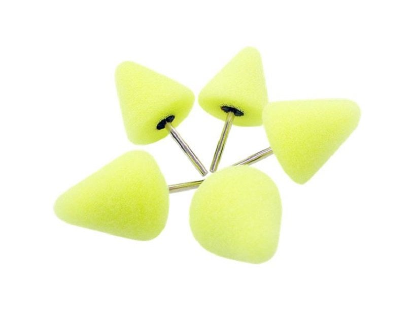 Shine Mate 48010-1X5 Mini Polisher Cone Kit Yellow P/5 / Mini Polisher Yedek Süngerleri Sarı Konik 5\'li Paket