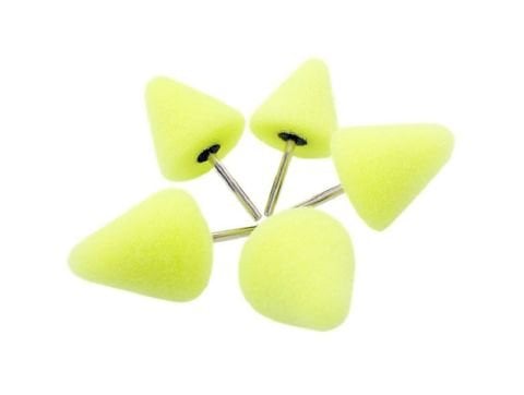 Shine Mate 48010-1X5 Mini Polisher Cone Kit Yellow P/5 / Mini Polisher Yedek Süngerleri Sarı Konik 5\'li Paket