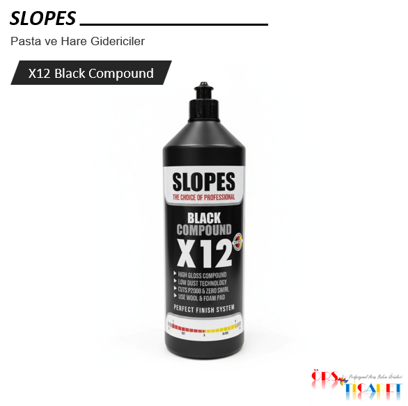Slopes X12 Black Compound 1 Kg / Siyah Tek Adım Pasta
