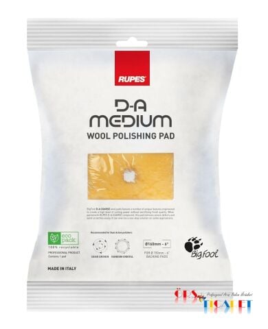 Rupes Agresif Yün Pasta Keçesi Sarı 160 Mm
