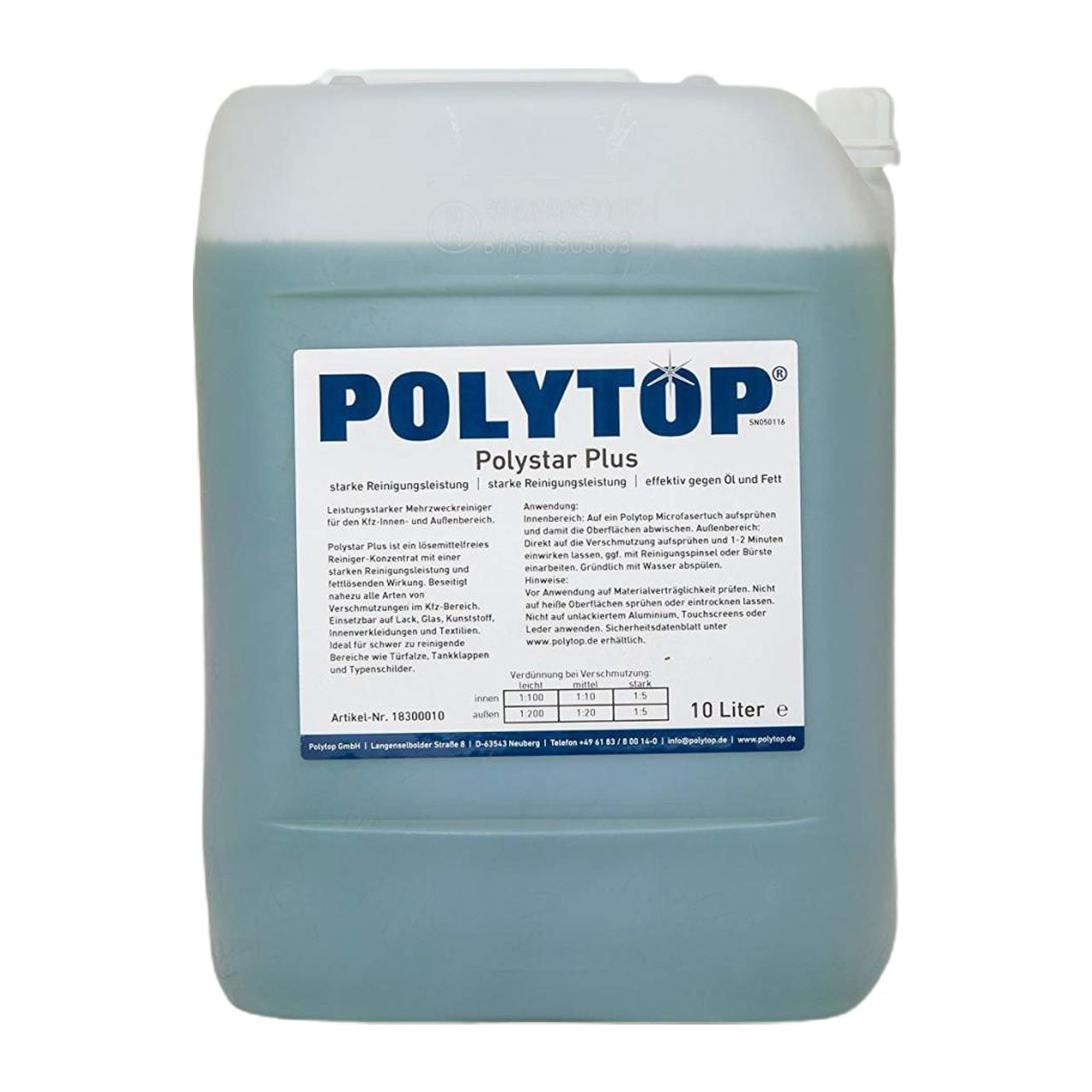 Polytop Polystar Plus 10 Lt / Genel Amaçlı Temizleyici