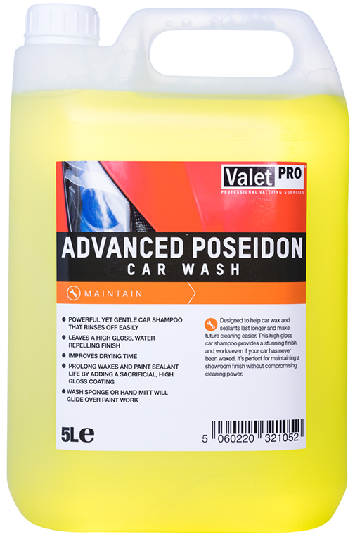 Valet Pro Advanced Poseidon Car Wash 5 Lt / Cilalı Parlatıcı Şampuan